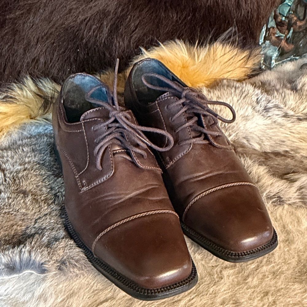 Classic Brown Leather Men's Shoes 8 (3150 Irina)